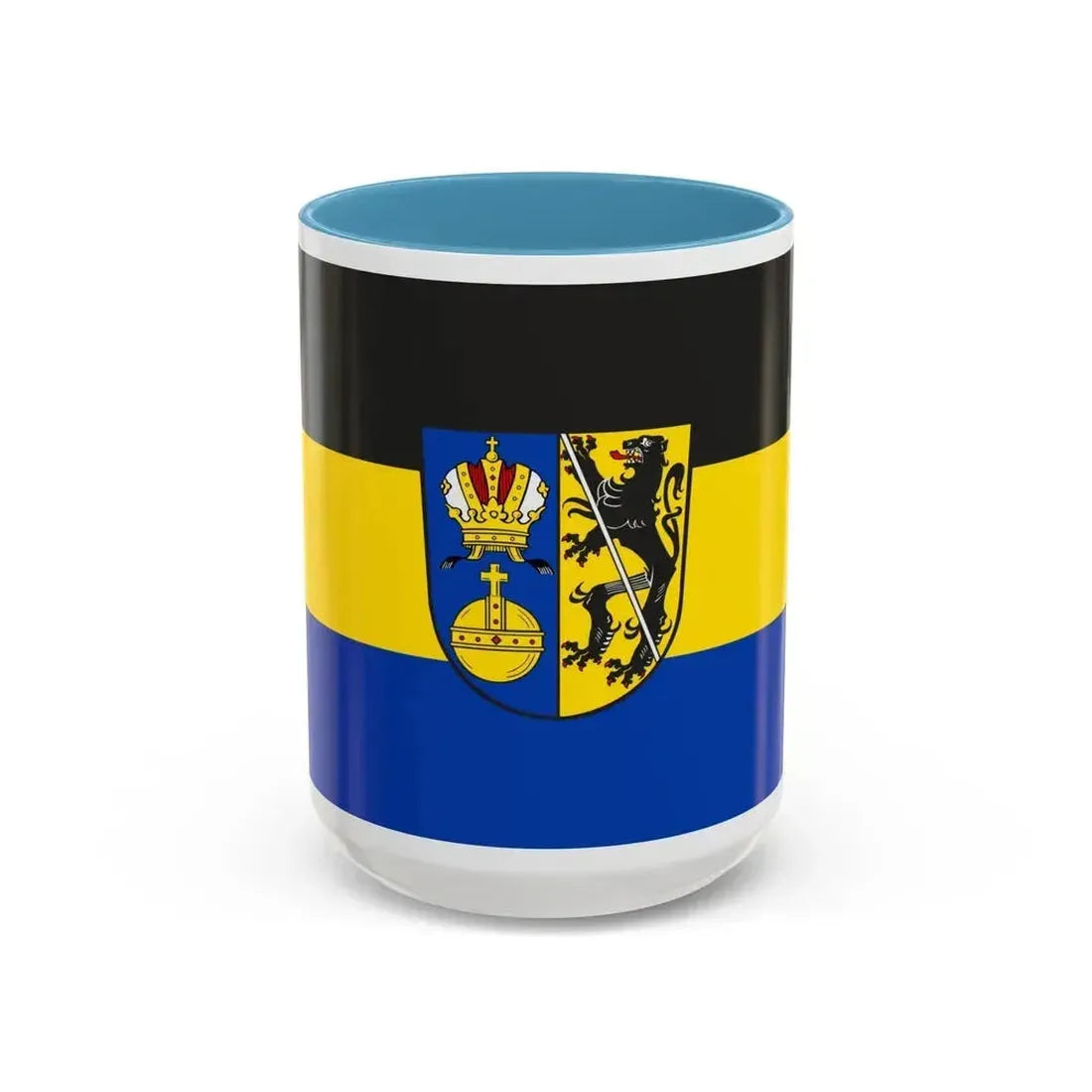 Flag of Lichtenfels Germany - Accent Coffee Mug 15oz Light Blue - Go Mug Yourself