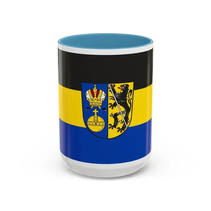 Flag of Lichtenfels Germany - Accent Coffee Mug 15oz Light Blue - Go Mug Yourself