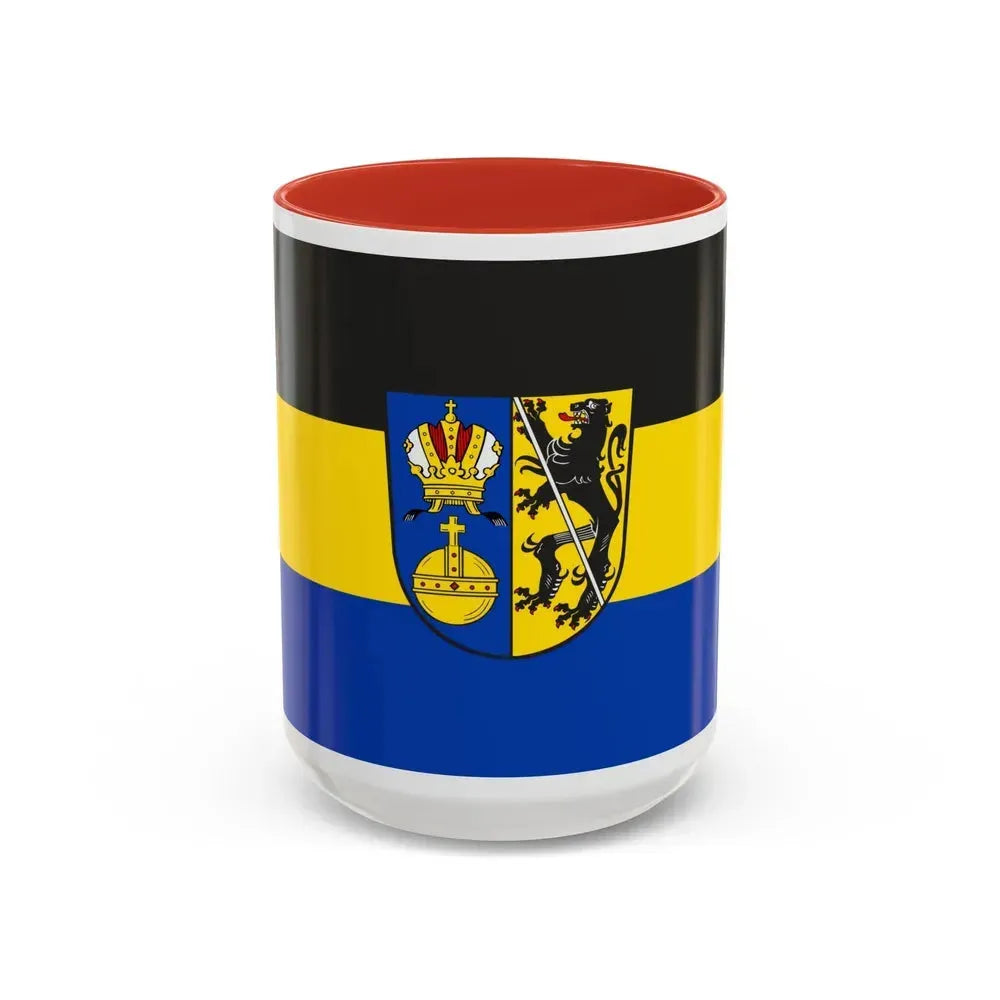Flag of Lichtenfels Germany - Accent Coffee Mug 15oz Red - Go Mug Yourself