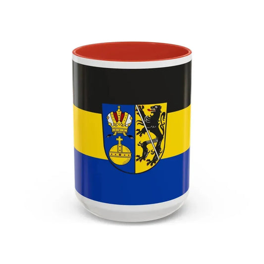 Flag of Lichtenfels Germany - Accent Coffee Mug 15oz Red - Go Mug Yourself