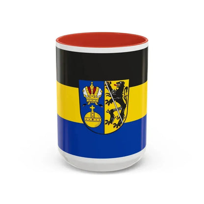 Flag of Lichtenfels Germany - Accent Coffee Mug 15oz Red - Go Mug Yourself