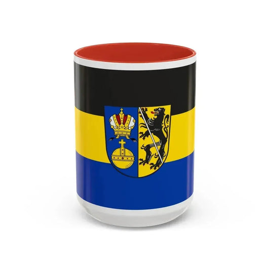Flag of Lichtenfels Germany - Accent Coffee Mug 15oz Red - Go Mug Yourself