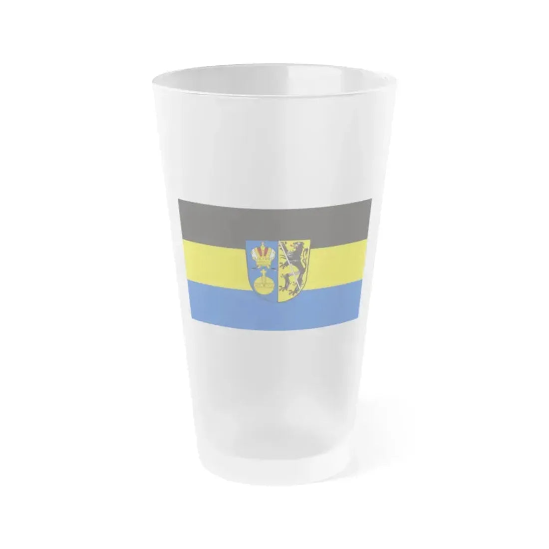 Flag of Lichtenfels Germany - Frosted Pint Glass 16oz 16oz Frosted - Go Mug Yourself