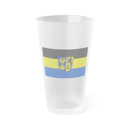 Flag of Lichtenfels Germany - Frosted Pint Glass 16oz 16oz Frosted - Go Mug Yourself