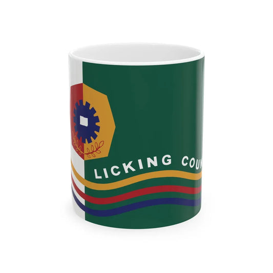 Flag of Licking County Ohio (United States) White Coffee Mug 11oz - Go Mug Yourself