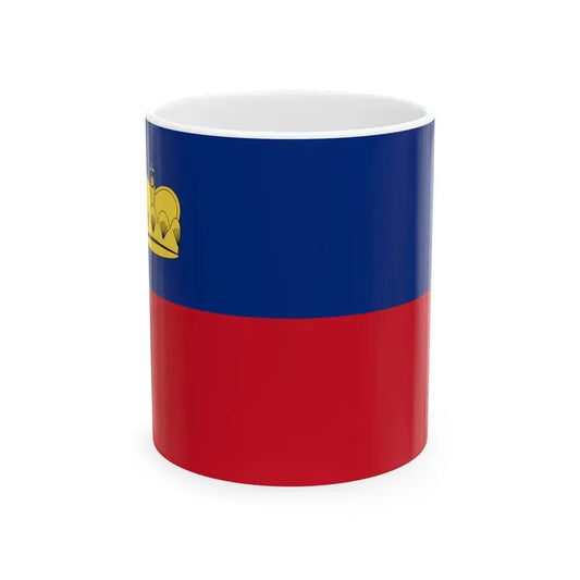 Flag of Liechtenstein 1937-1982 3-2 (Liechtenstein) White Coffee Mug 11oz - Go Mug Yourself