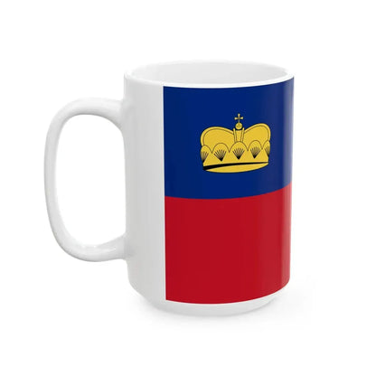 Flag of Liechtenstein 1937-1982 (Liechtenstein) White Coffee Mug - Go Mug Yourself