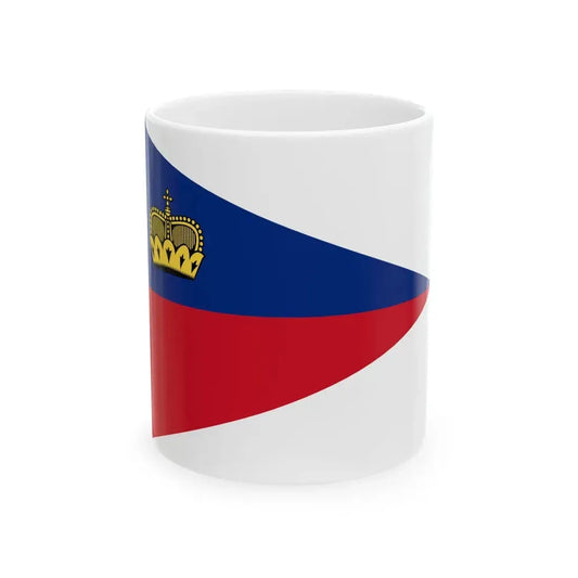 Flag of Liechtenstein pennant (Liechtenstein) White Coffee Mug 11oz - Go Mug Yourself