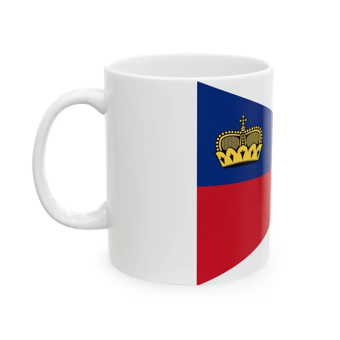Flag of Liechtenstein pennant (Liechtenstein) White Coffee Mug - Go Mug Yourself