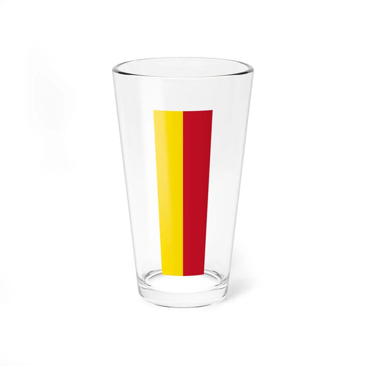 Flag of Liechtenstein princely house vertical (Liechtenstein) Pint Glass 16oz 16oz - Go Mug Yourself