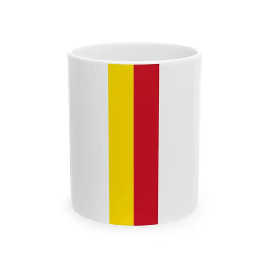 Flag of Liechtenstein princely house vertical (Liechtenstein) White Coffee Mug 11oz - Go Mug Yourself