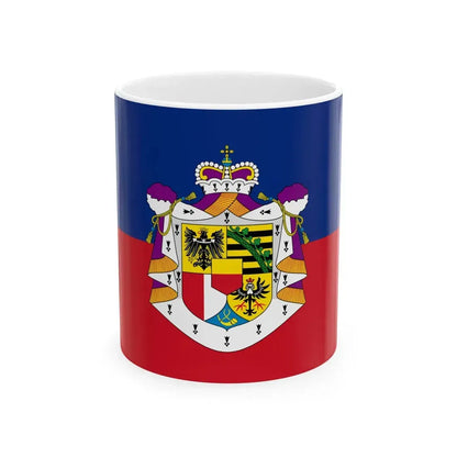 Flag of Liechtenstein state (Liechtenstein) White Coffee Mug 11oz - Go Mug Yourself