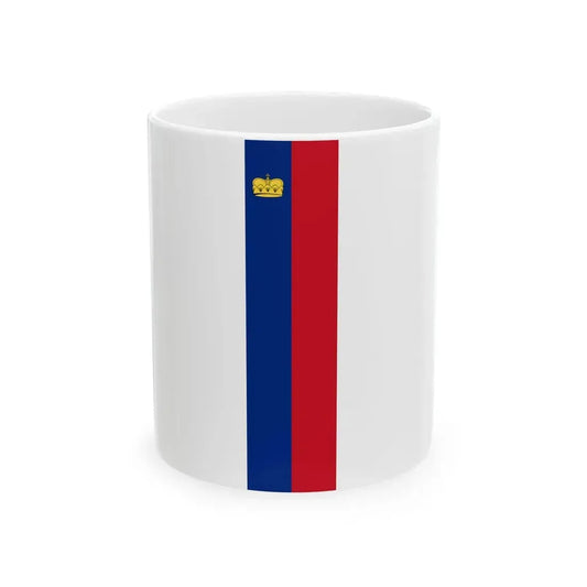 Flag of Liechtenstein vertical 1939 (Liechtenstein) White Coffee Mug 11oz - Go Mug Yourself
