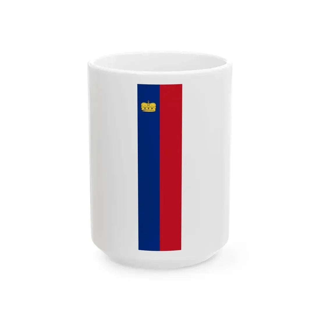 Flag of Liechtenstein vertical 1939 (Liechtenstein) White Coffee Mug 15oz - Go Mug Yourself
