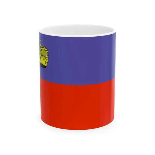 Flag of Liechtenstein WFB 2000 (Liechtenstein) White Coffee Mug 11oz - Go Mug Yourself