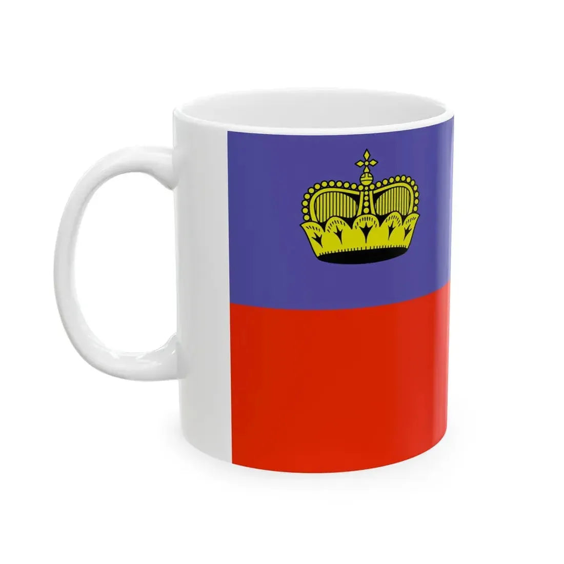 Flag of Liechtenstein WFB 2000 (Liechtenstein) White Coffee Mug - Go Mug Yourself