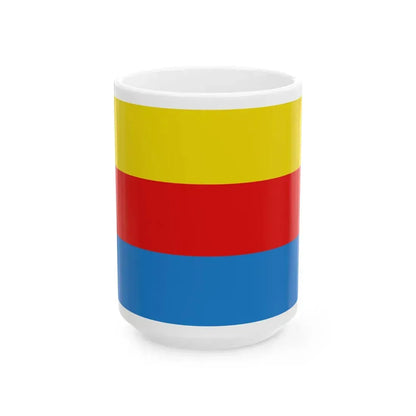 Flag of Liedekerke (Belgium) White Coffee Mug 15oz - Go Mug Yourself