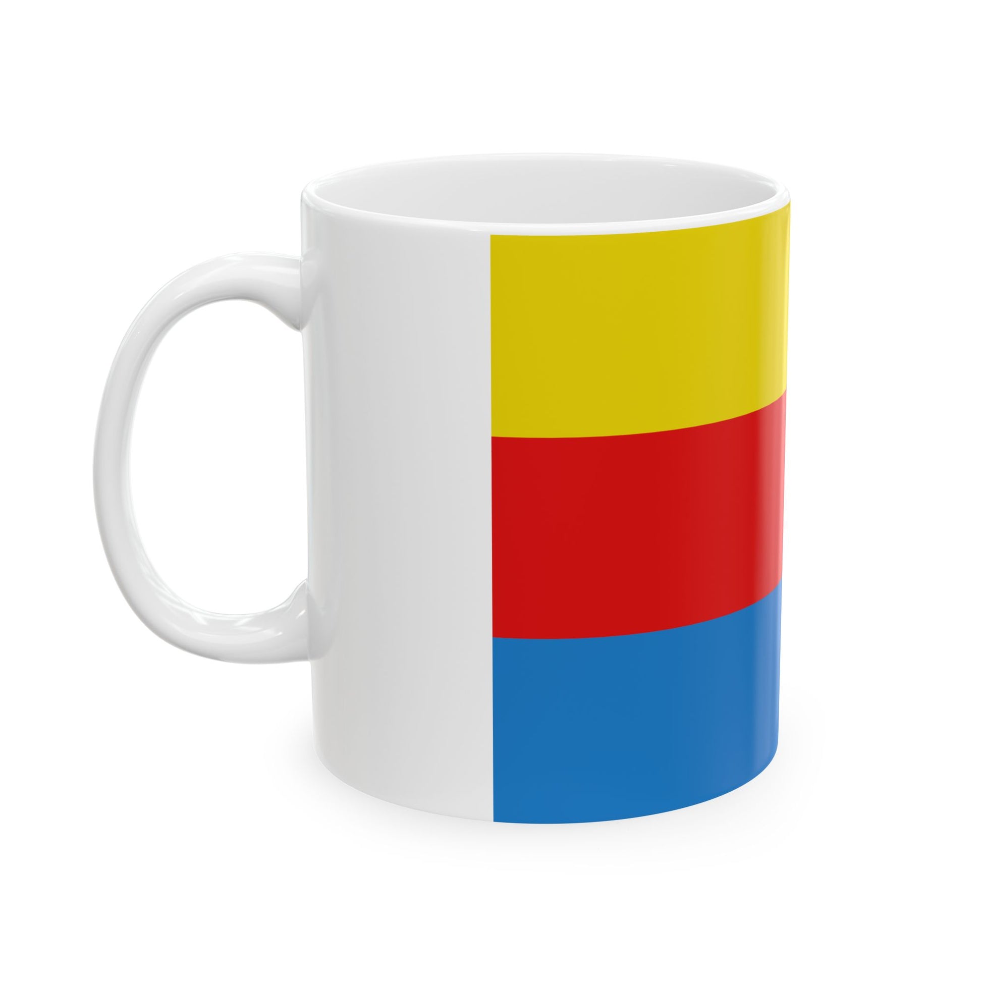 Flag of Liedekerke (Belgium) White Coffee Mug-Go Mug Yourself