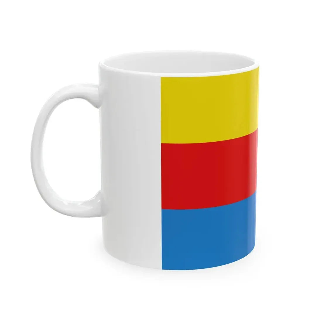 Flag of Liedekerke (Belgium) White Coffee Mug - Go Mug Yourself