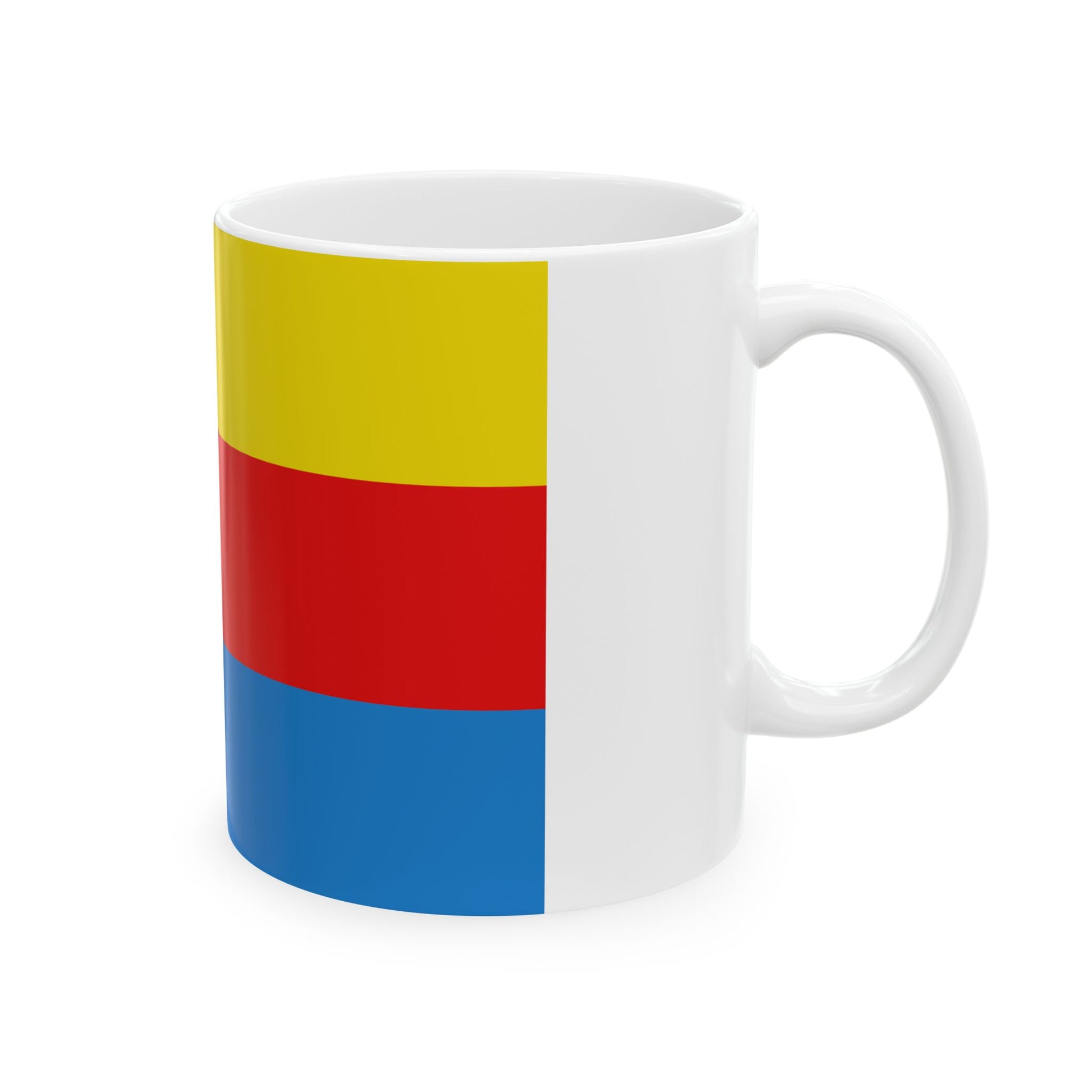 Flag of Liedekerke (Belgium) White Coffee Mug-Go Mug Yourself