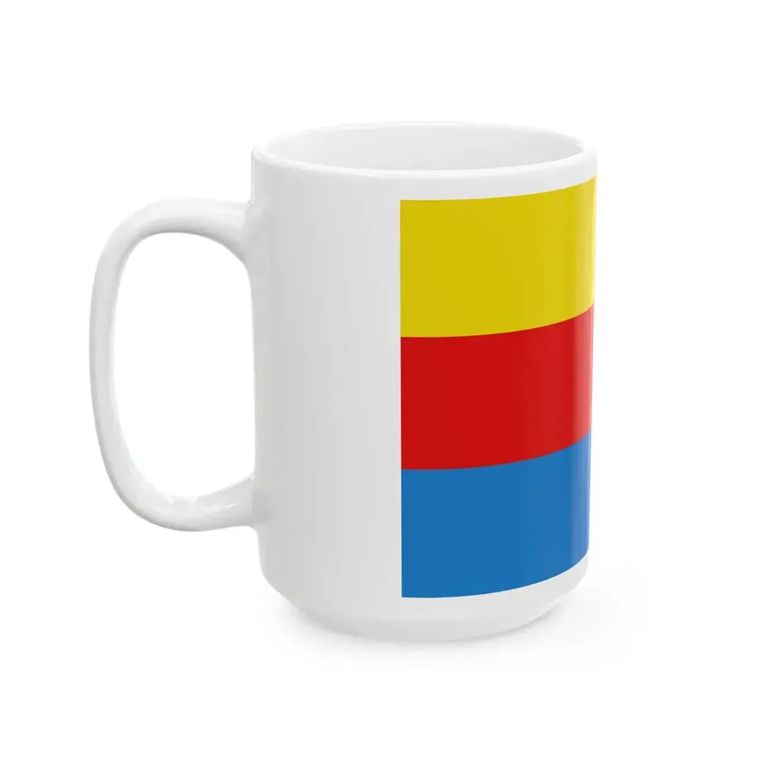 Flag of Liedekerke (Belgium) White Coffee Mug - Go Mug Yourself