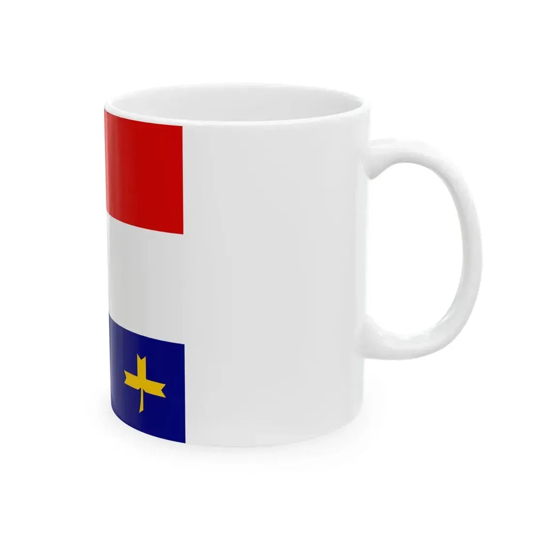 Flag of Lieutenant General in Independent State of Croatia (Croatia) White Coffee Mug - Go Mug Yourself