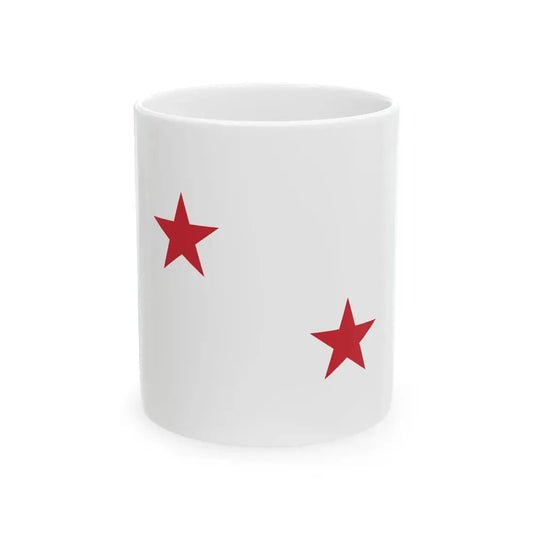 Flag of lieutenant general of the Regia Marina (Italy) White Coffee Mug 11oz - Go Mug Yourself