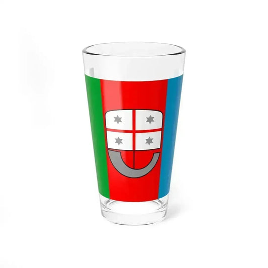 Flag of Liguria (Italy) Pint Glass 16oz 16oz - Go Mug Yourself