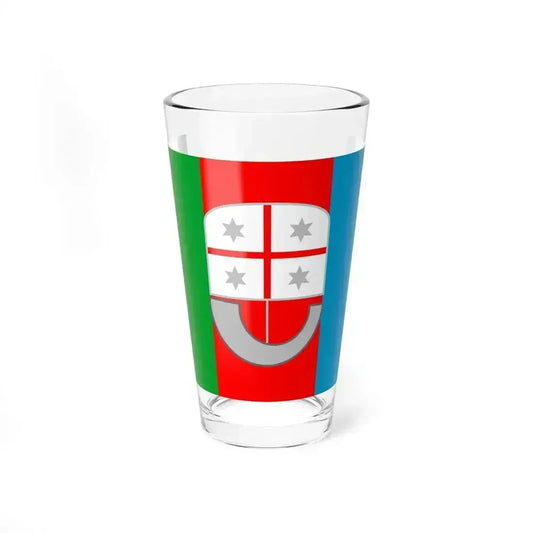 Flag of Liguria Italy - Pint Glass 16oz 16oz - Go Mug Yourself