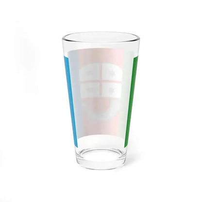 Flag of Liguria Italy - Pint Glass 16oz - Go Mug Yourself