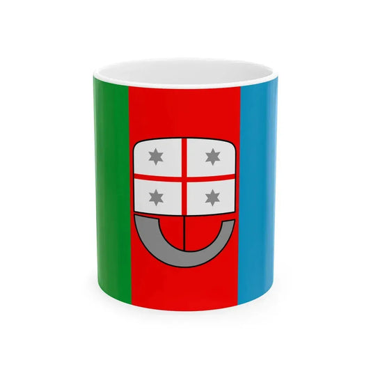 Flag of Liguria (Italy) White Coffee Mug 11oz - Go Mug Yourself