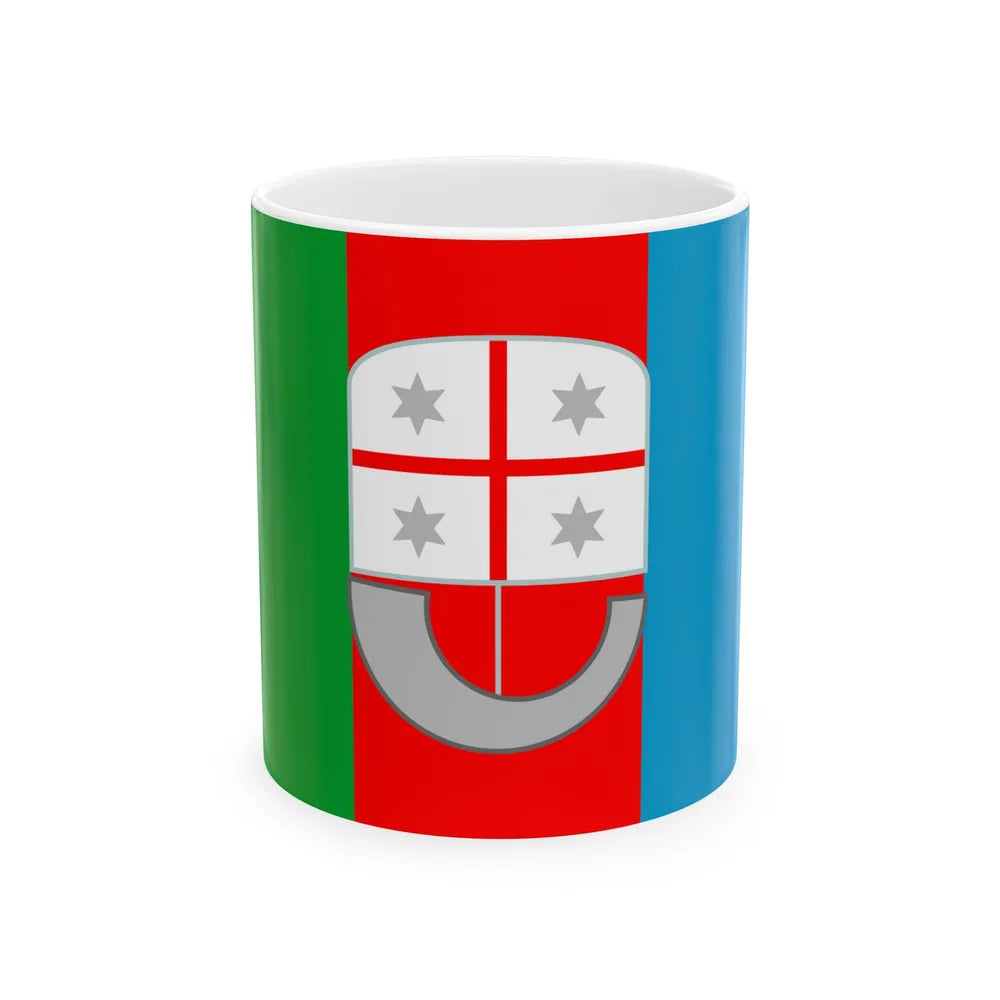 Flag of Liguria Italy - White Coffee Mug-11oz-Go Mug Yourself