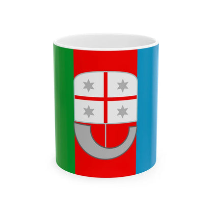 Flag of Liguria Italy - White Coffee Mug-11oz-Go Mug Yourself