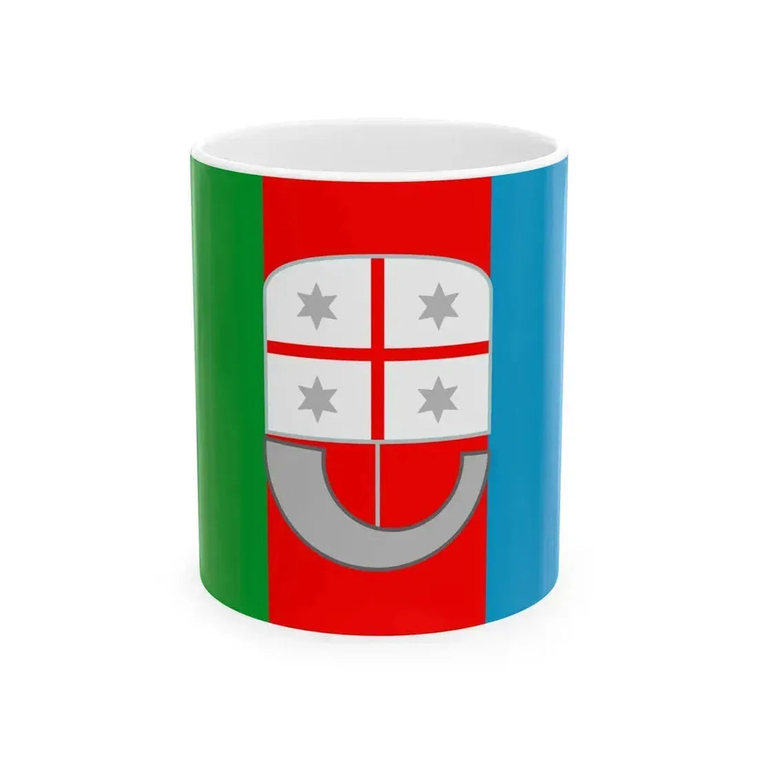Flag of Liguria Italy - White Coffee Mug 11oz - Go Mug Yourself
