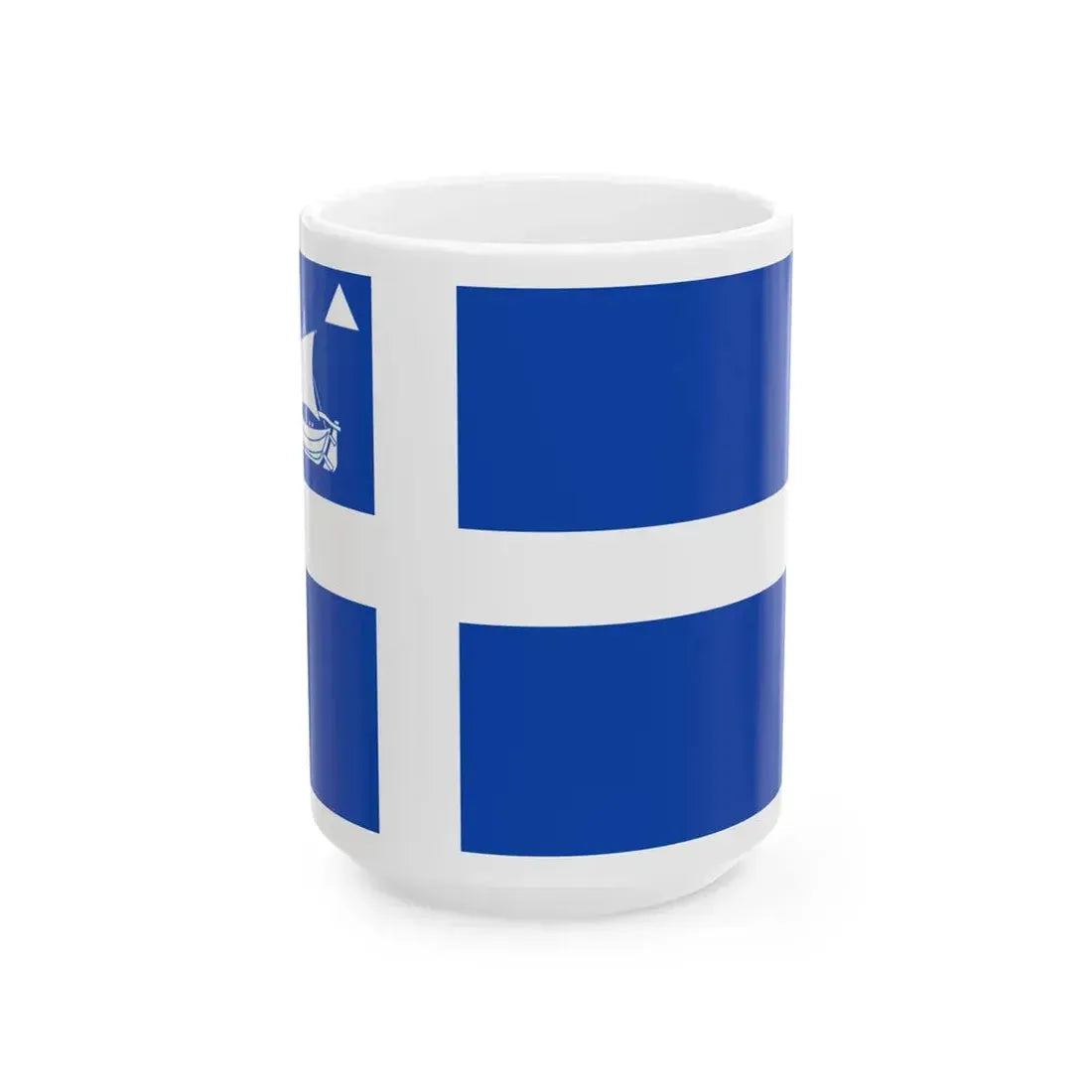 Flag of lIle dOlonne (France) White Coffee Mug 15oz - Go Mug Yourself