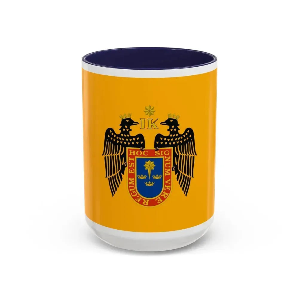 Flag of Lima Peru - Accent Coffee Mug 15oz Navy - Go Mug Yourself