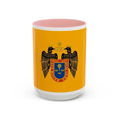 Flag of Lima Peru - Accent Coffee Mug 15oz Pink - Go Mug Yourself