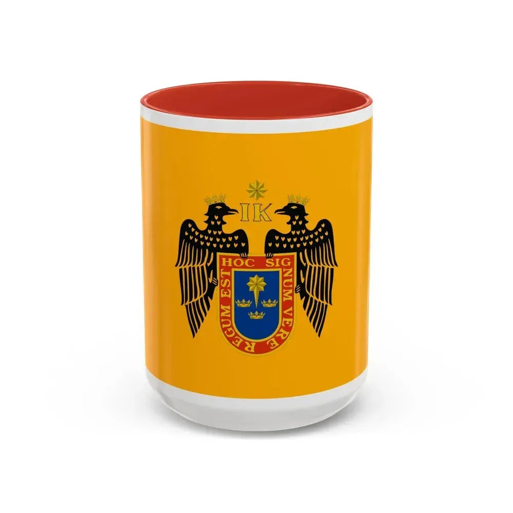 Flag of Lima Peru - Accent Coffee Mug 15oz Red - Go Mug Yourself