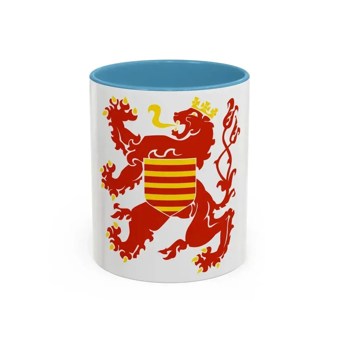 Flag of Limburg Belgium - Accent Coffee Mug 11oz Light Blue - Go Mug Yourself