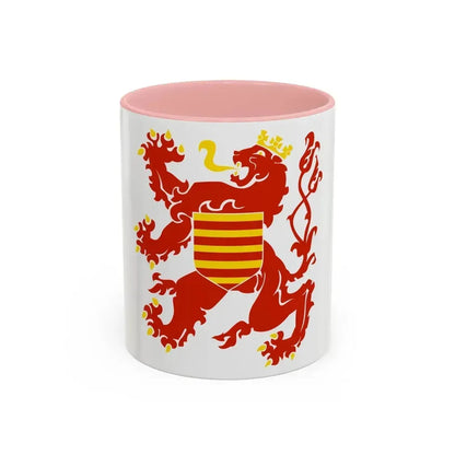 Flag of Limburg Belgium - Accent Coffee Mug 11oz Pink - Go Mug Yourself