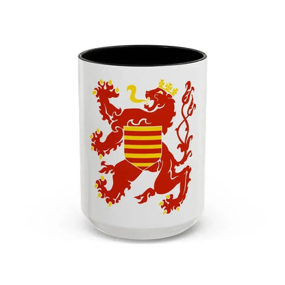 Flag of Limburg Belgium - Accent Coffee Mug 15oz Black - Go Mug Yourself