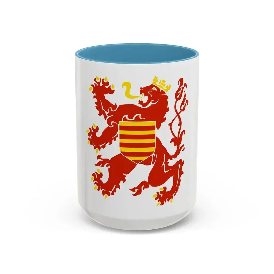 Flag of Limburg Belgium - Accent Coffee Mug 15oz Light Blue - Go Mug Yourself