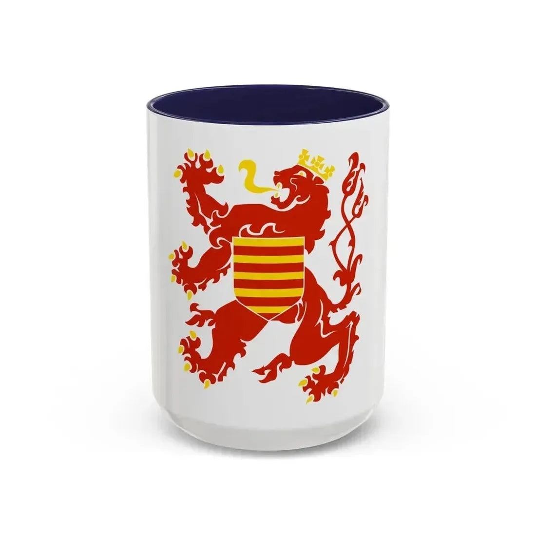 Flag of Limburg Belgium - Accent Coffee Mug 15oz Navy - Go Mug Yourself