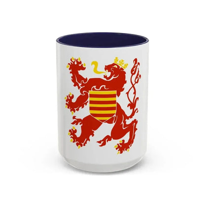 Flag of Limburg Belgium - Accent Coffee Mug 15oz Navy - Go Mug Yourself