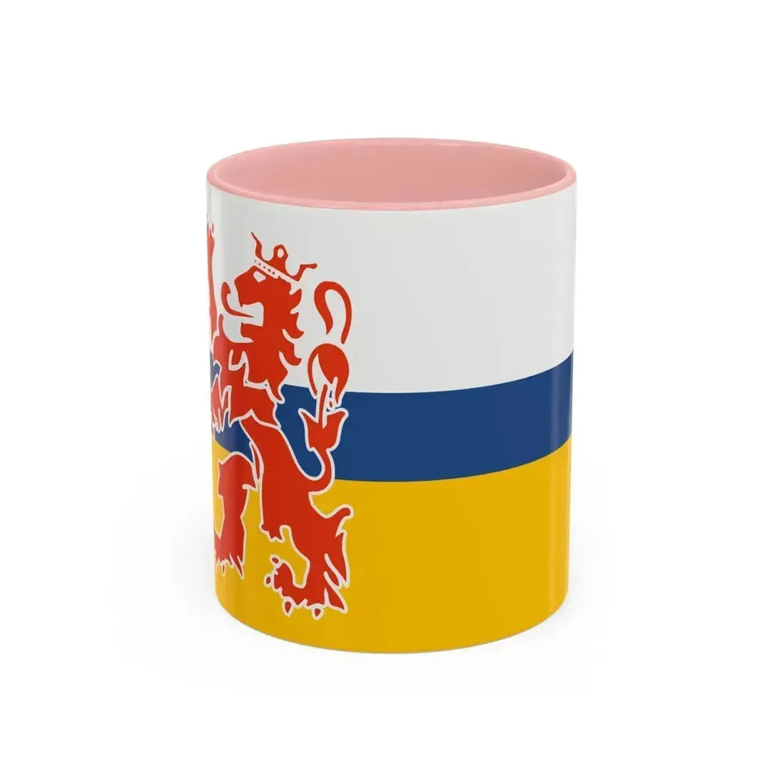 Flag of Limburg Netherlands - Accent Coffee Mug 11oz Pink - Go Mug Yourself
