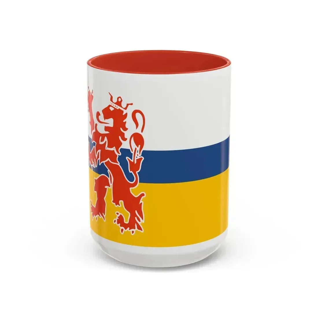 Flag of Limburg Netherlands - Accent Coffee Mug 15oz Red - Go Mug Yourself