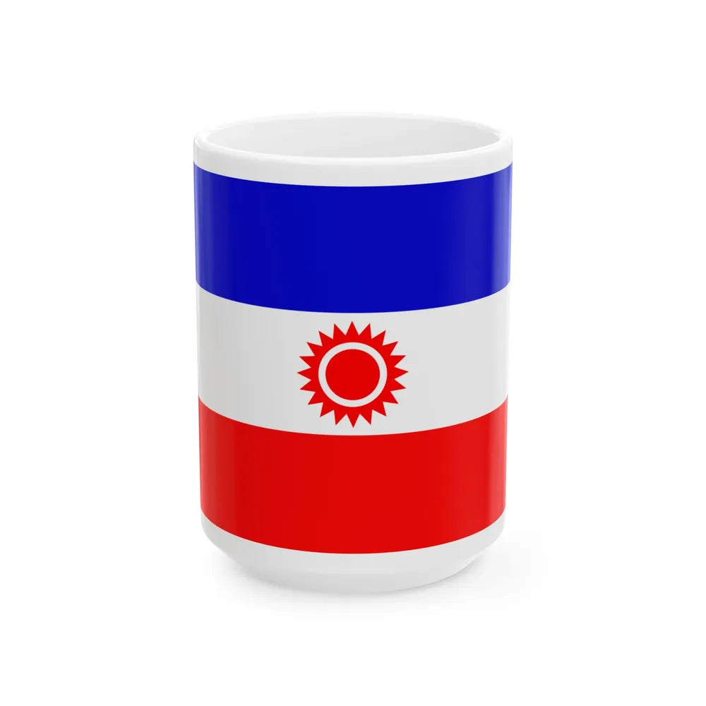 Flag of Limbuwan (Bhutan) White Coffee Mug 15oz - Go Mug Yourself