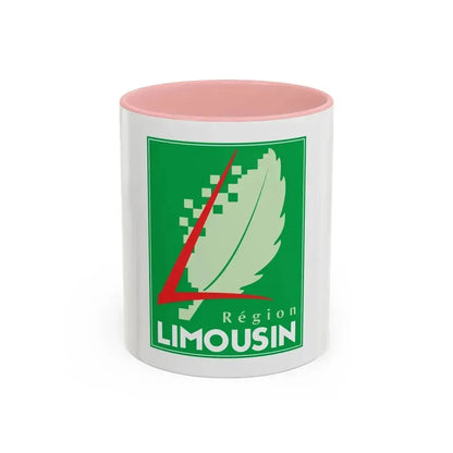 Flag of Limousin France 2 - Accent Coffee Mug 11oz Pink - Go Mug Yourself