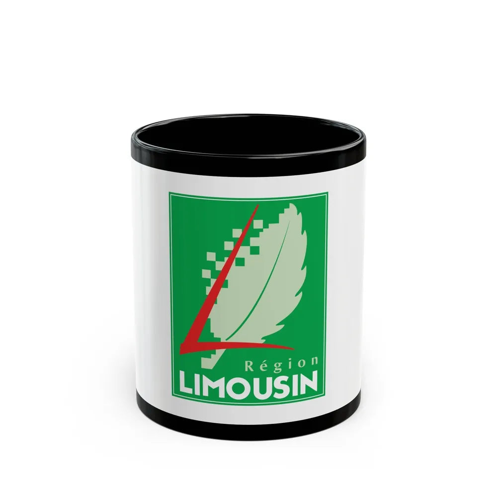 Flag of Limousin France 2 - Black Coffee Mug-11oz-Go Mug Yourself