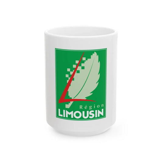 Flag of Limousin France 2 - White Coffee Mug-15oz-Go Mug Yourself